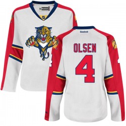 Women's Authentic Florida Panthers Dylan Olsen White Away Official Reebok Jersey