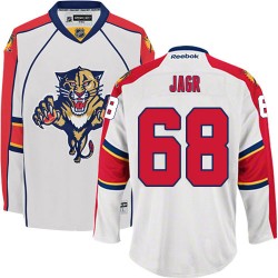 Adult Authentic Florida Panthers Jaromir Jagr White Away Official Reebok Jersey