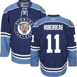 Adult Authentic Florida Panthers Jonathan Huberdeau Navy Blue Third Official Reebok Jersey