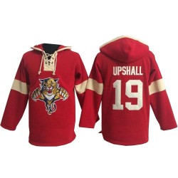 Florida Panthers Scottie Upshall Official Red Old Time Hockey Premier Adult Pullover Hoodie Jersey