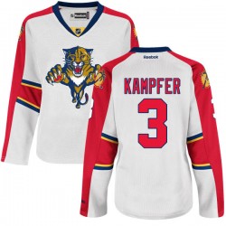 Women's Authentic Florida Panthers Steven Kampfer White Away Official Reebok Jersey