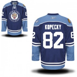 Adult Authentic Florida Panthers Tomas Kopecky Navy Blue Alternate Official Reebok Jersey