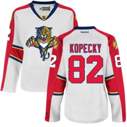 Women's Authentic Florida Panthers Tomas Kopecky White Away Official Reebok Jersey