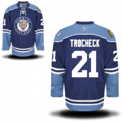 Adult Authentic Florida Panthers Vincent Trocheck Navy Blue Alternate Official Reebok Jersey