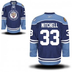 Adult Authentic Florida Panthers Willie Mitchell Navy Blue Alternate Official Reebok Jersey