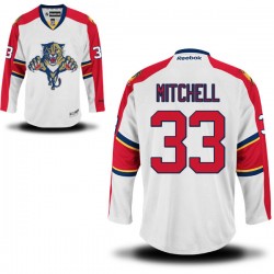 Adult Premier Florida Panthers Willie Mitchell White Away Official Reebok Jersey