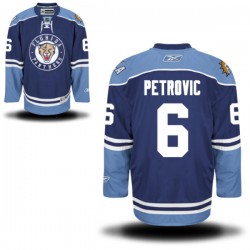 Adult Authentic Florida Panthers Alex Petrovic Navy Blue Alternate Official Reebok Jersey