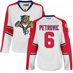 Women's Authentic Florida Panthers Alex Petrovic White Away Official Reebok Jersey