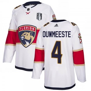 Adult Authentic Florida Panthers Jay Bouwmeester White Away 2023 Stanley Cup Final Official Adidas Jersey