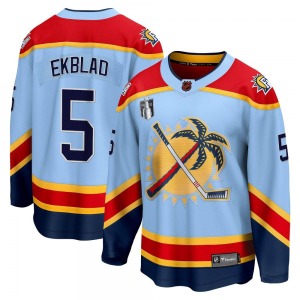 Youth Breakaway Florida Panthers Aaron Ekblad Light Blue Special Edition 2.0 2023 Stanley Cup Final Official Fanatics Branded Je