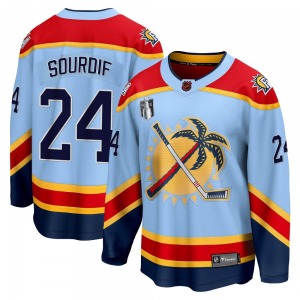 Youth Breakaway Florida Panthers Justin Sourdif Light Blue Special Edition 2.0 2023 Stanley Cup Final Official Fanatics Branded 