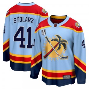 Youth Breakaway Florida Panthers Anthony Stolarz Light Blue Special Edition 2.0 2023 Stanley Cup Final Official Fanatics Branded
