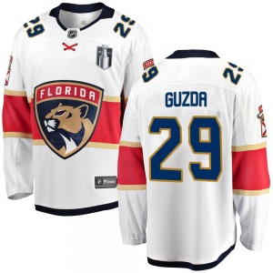 Adult Breakaway Florida Panthers Mack Guzda White Away 2023 Stanley Cup Final Official Fanatics Branded Jersey