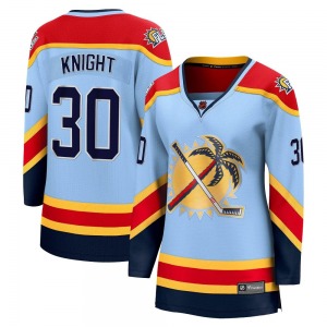 Women's Breakaway Florida Panthers Spencer Knight Light Blue Special Edition 2.0 Official Fanatics Branded Jersey