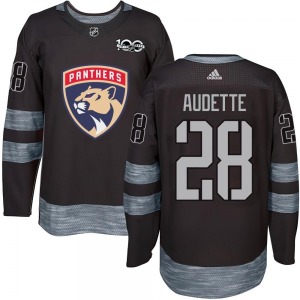 Youth Authentic Florida Panthers Donald Audette Black 1917-2017 100th Anniversary Official Jersey