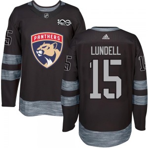 Youth Authentic Florida Panthers Anton Lundell Black 1917-2017 100th Anniversary Official Jersey