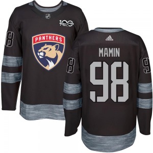 Youth Authentic Florida Panthers Maxim Mamin Black 1917-2017 100th Anniversary Official Jersey