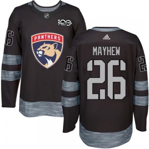 Youth Authentic Florida Panthers Gerry Mayhew Black 1917-2017 100th Anniversary Official Jersey