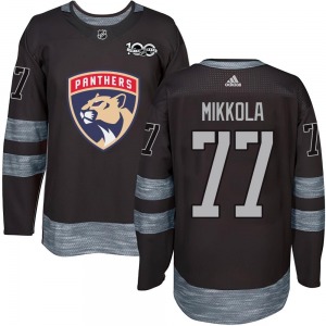 Youth Authentic Florida Panthers Niko Mikkola Black 1917-2017 100th Anniversary Official Jersey