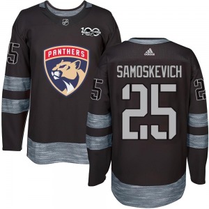 Youth Authentic Florida Panthers Mackie Samoskevich Black 1917-2017 100th Anniversary Official Jersey
