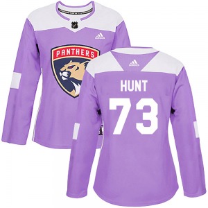 Women's Authentic Florida Panthers Dryden Hunt Purple ized Fights Cancer Practice Official Adidas Jersey