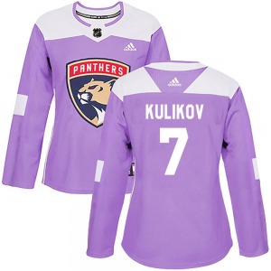 Women's Authentic Florida Panthers Dmitry Kulikov Purple Fights Cancer Practice Official Adidas Jersey