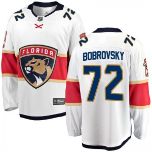 Adult Breakaway Florida Panthers Sergei Bobrovsky White Away Official Fanatics Branded Jersey