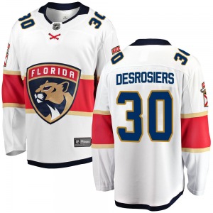 Adult Breakaway Florida Panthers Philippe Desrosiers White ized Away Official Fanatics Branded Jersey