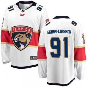 Adult Breakaway Florida Panthers Oliver Ekman-Larsson White Away Official Fanatics Branded Jersey