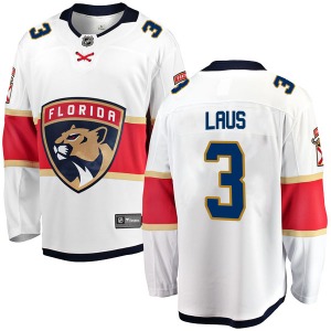 Adult Breakaway Florida Panthers Paul Laus White Away Official Fanatics Branded Jersey