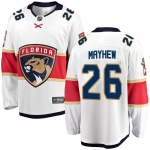 Adult Breakaway Florida Panthers Gerry Mayhew White Away Official Fanatics Branded Jersey