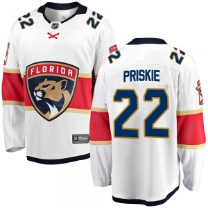 Adult Breakaway Florida Panthers Chase Priskie White Away Official Fanatics Branded Jersey
