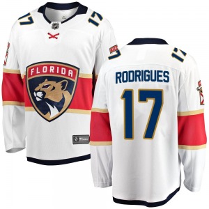 Adult Breakaway Florida Panthers Evan Rodrigues White Away Official Fanatics Branded Jersey