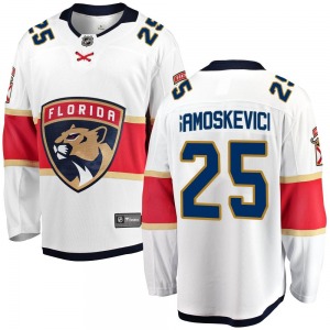 Adult Breakaway Florida Panthers Mackie Samoskevich White Away Official Fanatics Branded Jersey