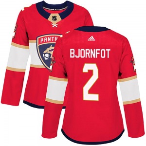 Women's Authentic Florida Panthers Tobias Bjornfot Red Home Official Adidas Jersey