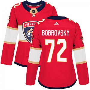 Women's Authentic Florida Panthers Sergei Bobrovsky Red Home Official Adidas Jersey