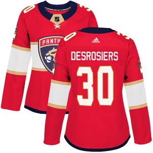 Women's Authentic Florida Panthers Philippe Desrosiers Red ized Home Official Adidas Jersey