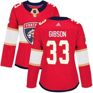 Women's Authentic Florida Panthers Christopher Gibson Red Home Official Adidas Jersey