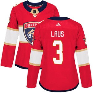 Women's Authentic Florida Panthers Paul Laus Red Home Official Adidas Jersey
