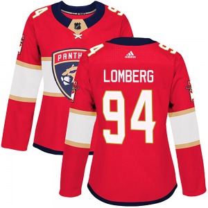 Women's Authentic Florida Panthers Ryan Lomberg Red Home Official Adidas Jersey
