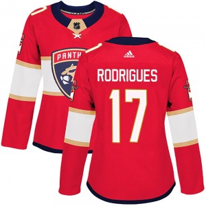 Women's Authentic Florida Panthers Evan Rodrigues Red Home Official Adidas Jersey