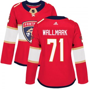 Women's Authentic Florida Panthers Lucas Wallmark Red Home Official Adidas Jersey
