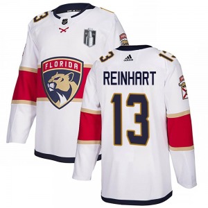 Youth Authentic Florida Panthers Sam Reinhart White Away 2023 Stanley Cup Final Official Adidas Jersey