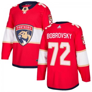 Adult Authentic Florida Panthers Sergei Bobrovsky Red Home Official Adidas Jersey