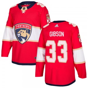 Adult Authentic Florida Panthers Christopher Gibson Red Home Official Adidas Jersey