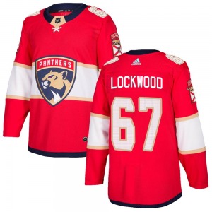 Adult Authentic Florida Panthers William Lockwood Red Home Official Adidas Jersey