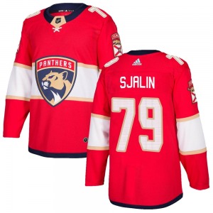 Adult Authentic Florida Panthers Calle Sjalin Red Home Official Adidas Jersey