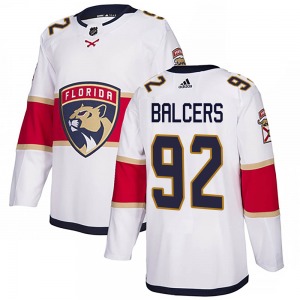 Adult Authentic Florida Panthers Rudolfs Balcers White Away Official Adidas Jersey