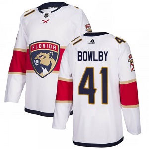 Adult Authentic Florida Panthers Henry Bowlby White Away Official Adidas Jersey