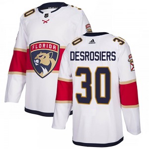 Adult Authentic Florida Panthers Philippe Desrosiers White ized Away Official Adidas Jersey